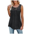thumbnail image 1 of Summer Womens Tank Tops Plus Size Lace Crochet Tank Tops for Women Casual Sleeveless Blouse Tunic Tops Vest Camis, 1 of 5