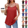 thumbnail image 1 of Summer Womens Tank Tops Solid U Neck Tank Sleeveless Round Neck Tank, 1 of 8