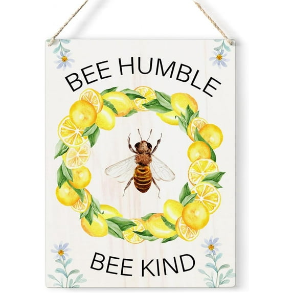 Summer Wood Sign Lemon Quote Wooden Signs Rustic Hanging Plaque Home Wall Art 8x10 Sign Wall Decor for Home Kitchen