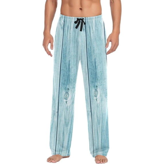 Summer Wooden Turquoise Ghost Pajama Pants, Men's Lounge Pants Light with Drawstring and Pockets, Christmas New Year Birthday Father's Day Gifts