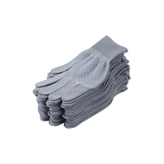 Summer Work Gloves 60 Pack Grey, Non Slip Breathable Nylon Gloves for Men Women, Durable Lightweight Labor Gloves for Construction Repair Packing Warehouse, UV Protection Thin Safety Gloves