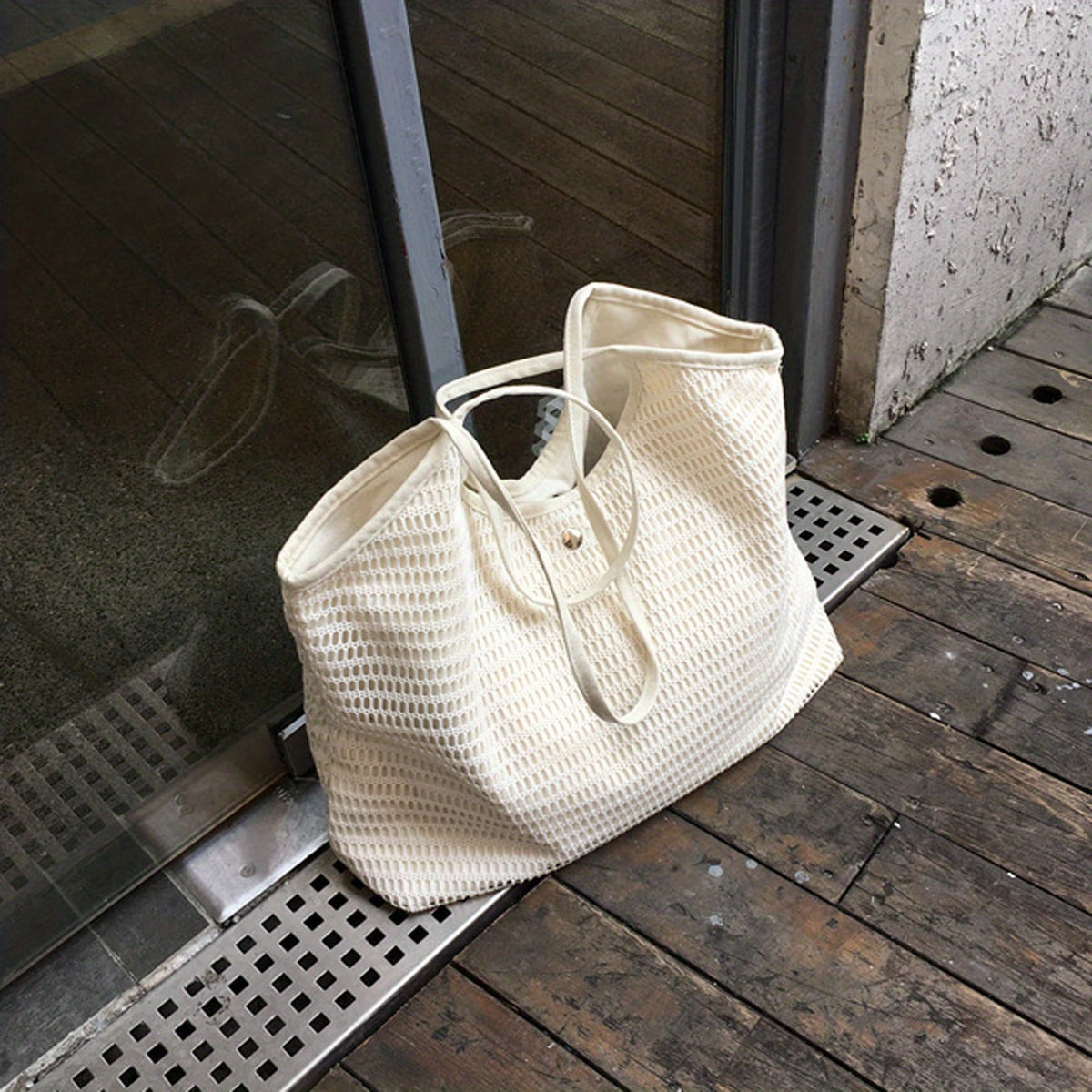 Summer Woven Straw Bag, Boho Style Tassel Decor Tote Bag, Retro Travel