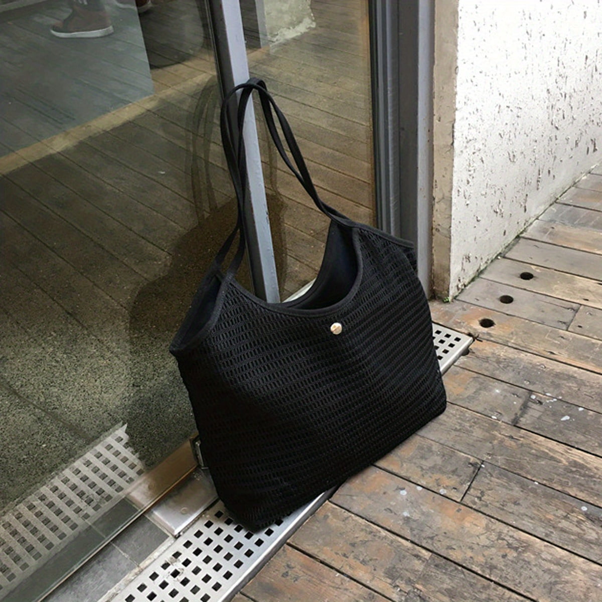 Summer Woven Straw Bag, Boho Style Tassel Decor Tote Bag, Retro Travel