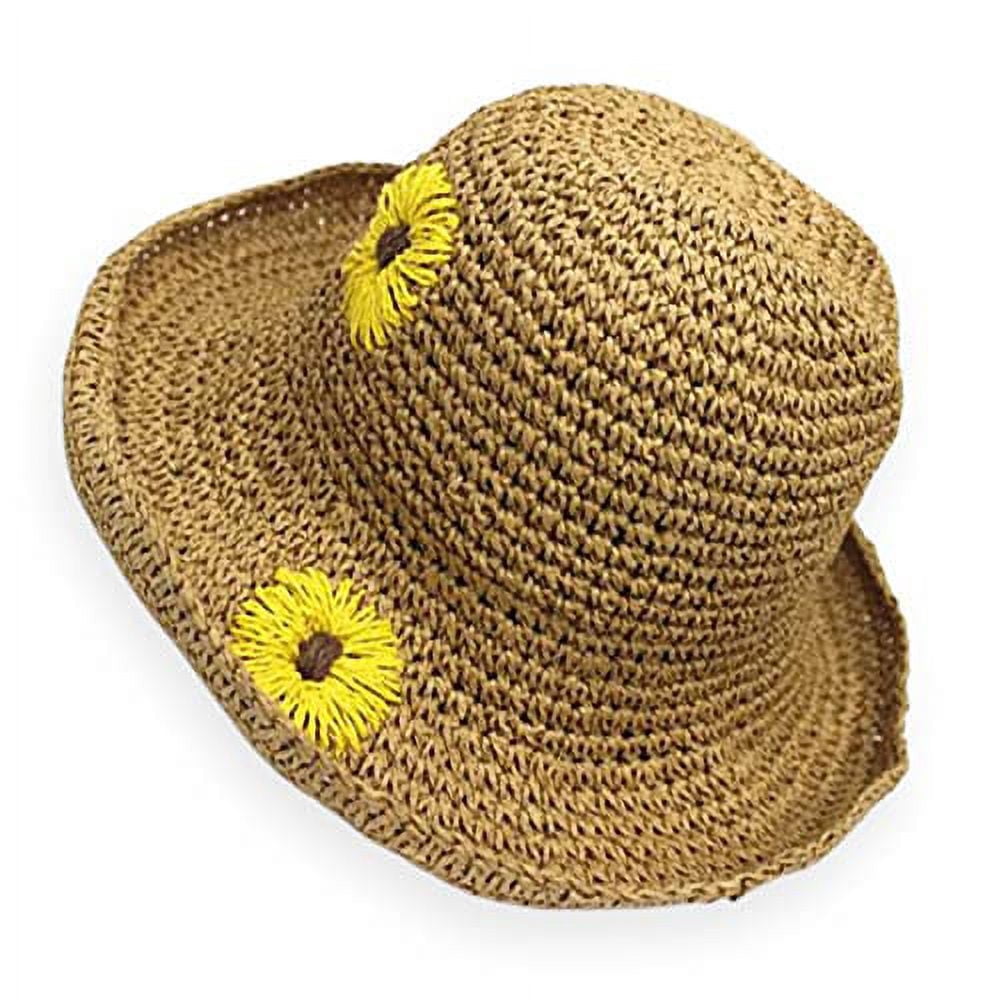 Vintage floppy Yellow Woven Straw Sun Hat with Floral Accents 80s Pink Floral Sun Hat Yellow Straw by Bullocks NWT - Etsy main image 3