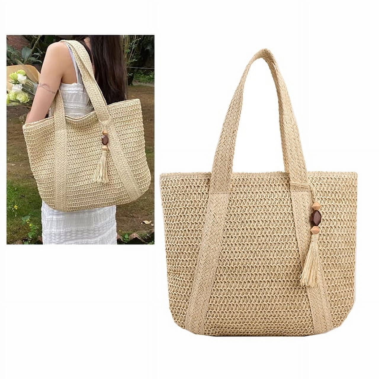 ĖSSä Straw Tote Bag With Beads HAY-HAY• BuyArmenian Marketplace