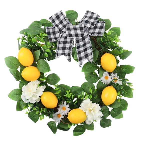 Summer Wreath for Front Door Spring Wreath Artificial Lemon Wreath for The Home Wall Décor Indoor Outdoor Design 2