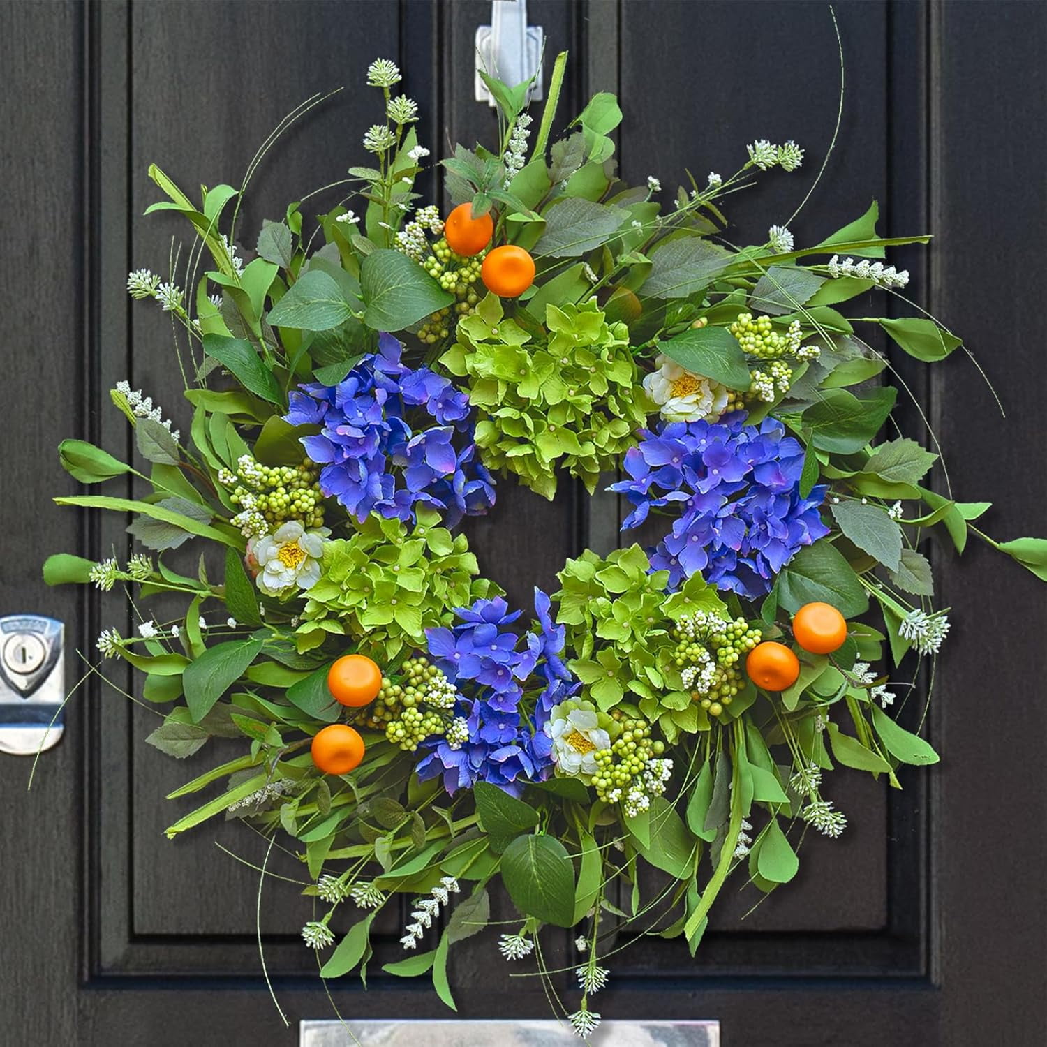 Summer Wreaths for Front Door, Spring Door Wreath Outside, Artificial ...