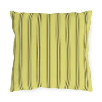 Summer Yellow & Blue Stripes Outdoor Pillows
