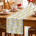 thumbnail image 1 of Summer Yellow Flower Leaf Plant Table Runner 36 Inches Long,Kitchen Dining Tablerunners Abstract Floral Linen Table Runners Dresser Scarves for Home Dinner Wedding Holiday Party Decor, 1 of 9