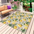 thumbnail image 1 of Summer Yellow Lemon Outdoor Rug for Patio/Deck/Porch, Non-Slip Large Area Rug 3 x 5 Ft, Beige Vintage Pastoral Watercolor Indoor Outdoor Rugs Washable Area Rugs, Reversible Camping Rug Carpet Runner, 1 of 8