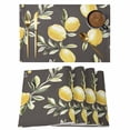 thumbnail image 1 of Summer Yellow Lemon Placemats Set of 4 Watercolor Botanical Modern Art Place Mats Indoor Wipeable Table Mats Washable Cloth Dining Table Placemats for Kitchen Holiday Party Home Decor 13x19 Inch, 1 of 9