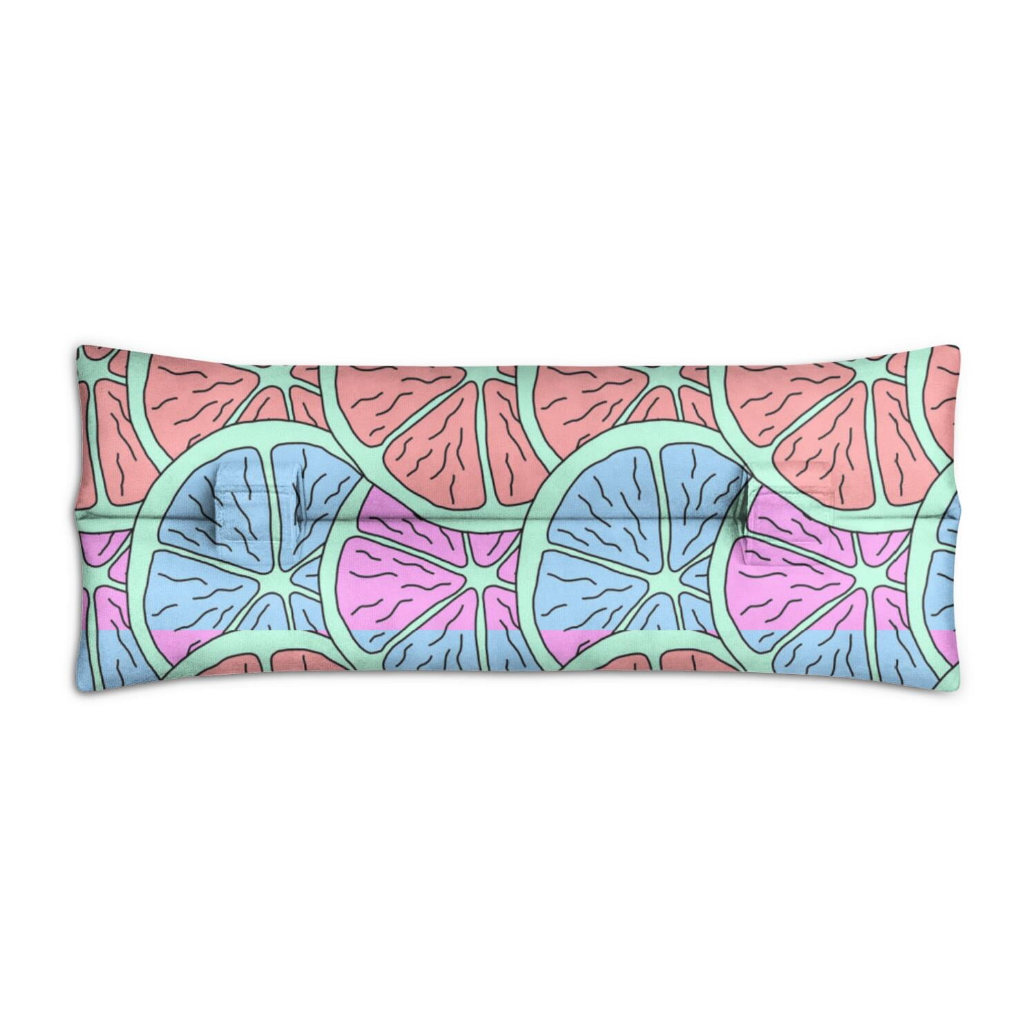 Summer Yellow Lemon Seatbelt Pillow - Post-Surgery Mastectomy & Chest Surgery Recovery Cushion - Soft Floral Car Travel Pillow
