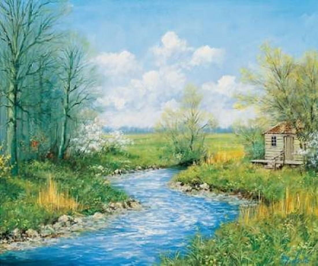 Summer afternoon Canvas Art - Peter Motz (24 x 24)