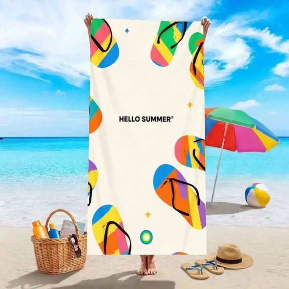 Summer beach towels, decorative sand-proof quick-dry pool blankets, tropical ocean beach travel accessories, lightweight beach essentials, and a gift for sunny holidays