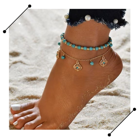 Summer beach vacation style anklets, must-have anklets for the beach