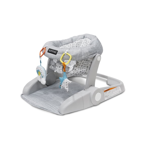 Summer by Ingenuity Learn-to-Sit 2-position Floor Seat Heather Grey
