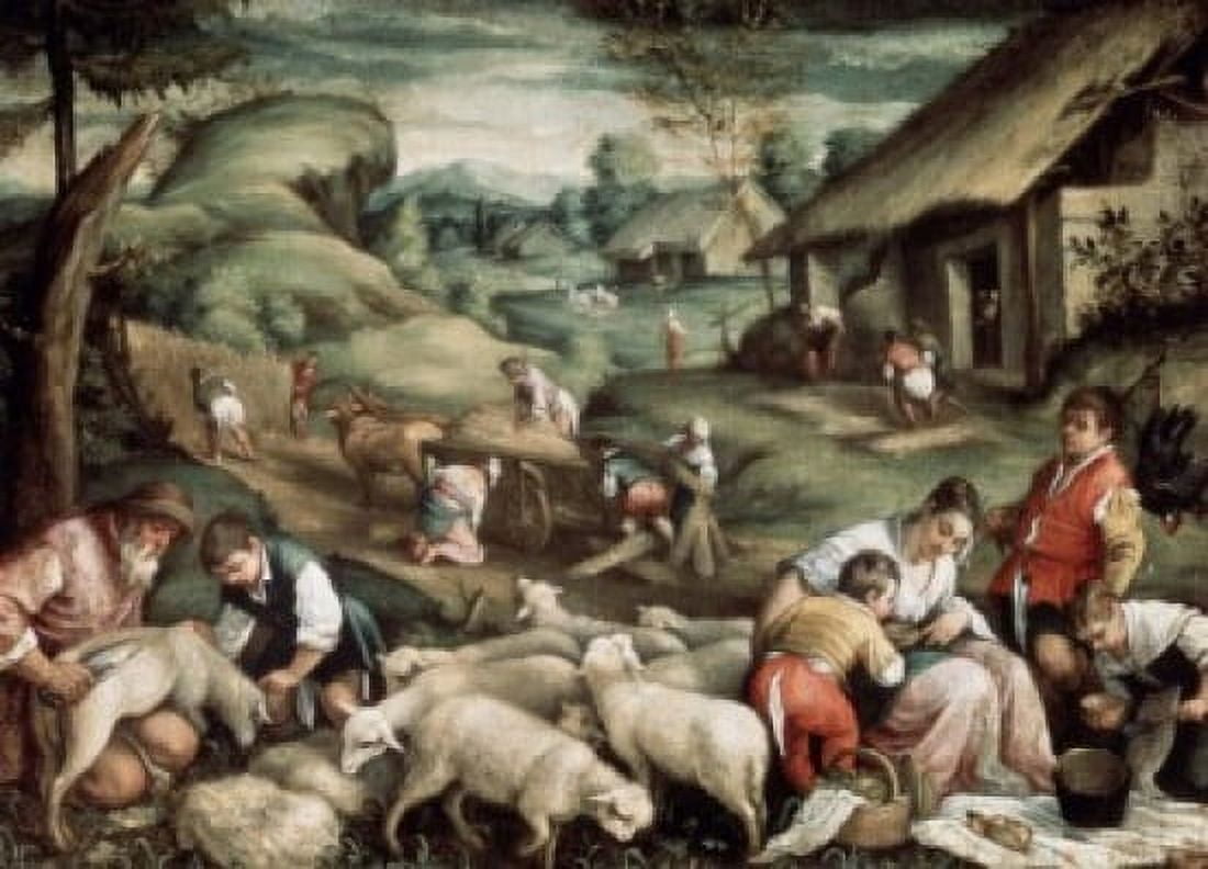 Summer c 1570-80 Francesco Bassano II (c 1549-1592Italian) Oil on canvas Pushkin Museum of Fine Arts Moscow Canvas Art - Francesco Bassano II (18 x 24)