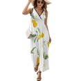 thumbnail image 1 of Summer citrus Mediterranean style mosaic lemon fruit pattern Sleeveless Dress dresses ladies 2025 summer, 1 of 5