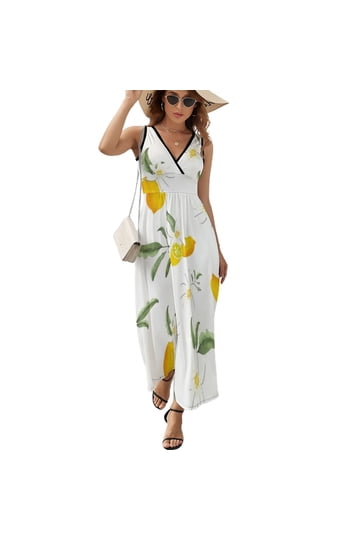 chinese dress ladies Summer Fruits Maxi Dress