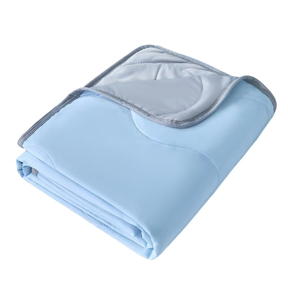 Premium Summer Cooling Comforter - Wave Grid Pattern, Cool to Touch, Moisture-Wicking, Queen/King Size, Ideal for Hot Sleepers Night Sweats.