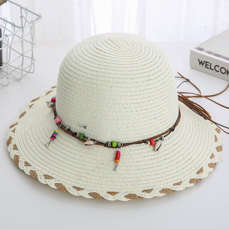 Summer creative bow women's straw hat retro casual holiday beach sun