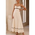 thumbnail image 1 of Summer fashion color-blocked sexy backless halter dress, 1 of 6