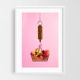 thumbnail image 1 of Summer fruits - Photography Fruit Humor Kitchen Decor Pop Art Modern Art Surrealism Pastel White Framed Wall Art Print 5 x 7 inches, 1 of 1