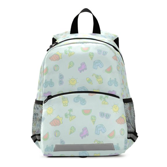 Summer fun pastel pattern Student Laptop Backpack For Middle Teen Bookbag Travel Daypack