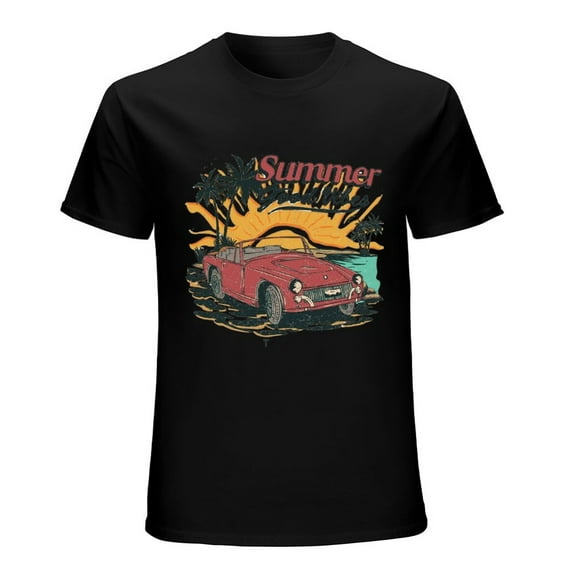 Summer good vibes vintage Men's Retro Tee Retro Summer Graphic T-Shirt