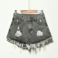 thumbnail image 1 of Summer high waist casual loose denim shorts for women, 1 of 5