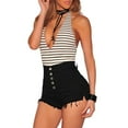 thumbnail image 1 of Summer high waisted elastic beach casual shorts, 1 of 4