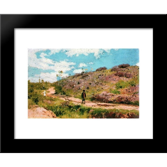 Summer landscape in Kurskaya guberniya 20x24 Framed Art Print by Repin, Ilya
