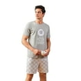 thumbnail image 1 of Men's short-sleeved short pants casual comfortable home wear set, can be worn outside, 1 of 4
