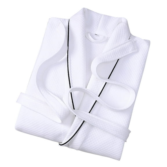 APEXFWDT Men's Soft Plush Fleece Bathrobe, Full Length Long Warm Lounge Robe with Belt for Regular&Big and Tall