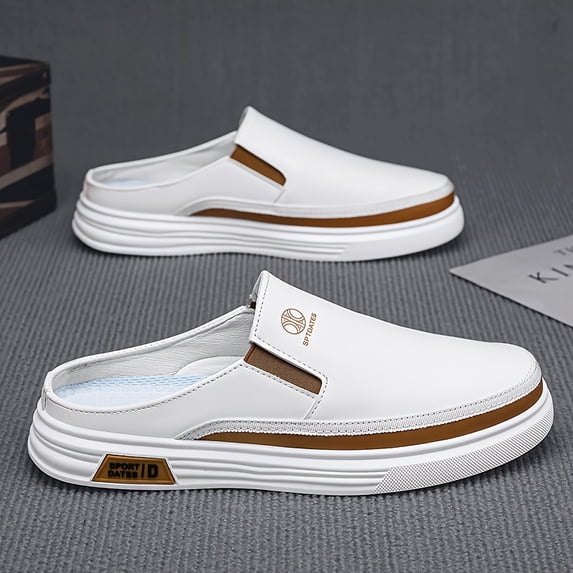 Summer new casual driving Men's shoes fashionable set foot single shoe simple low heel bean shoes breathable one foot soft sole soft surface