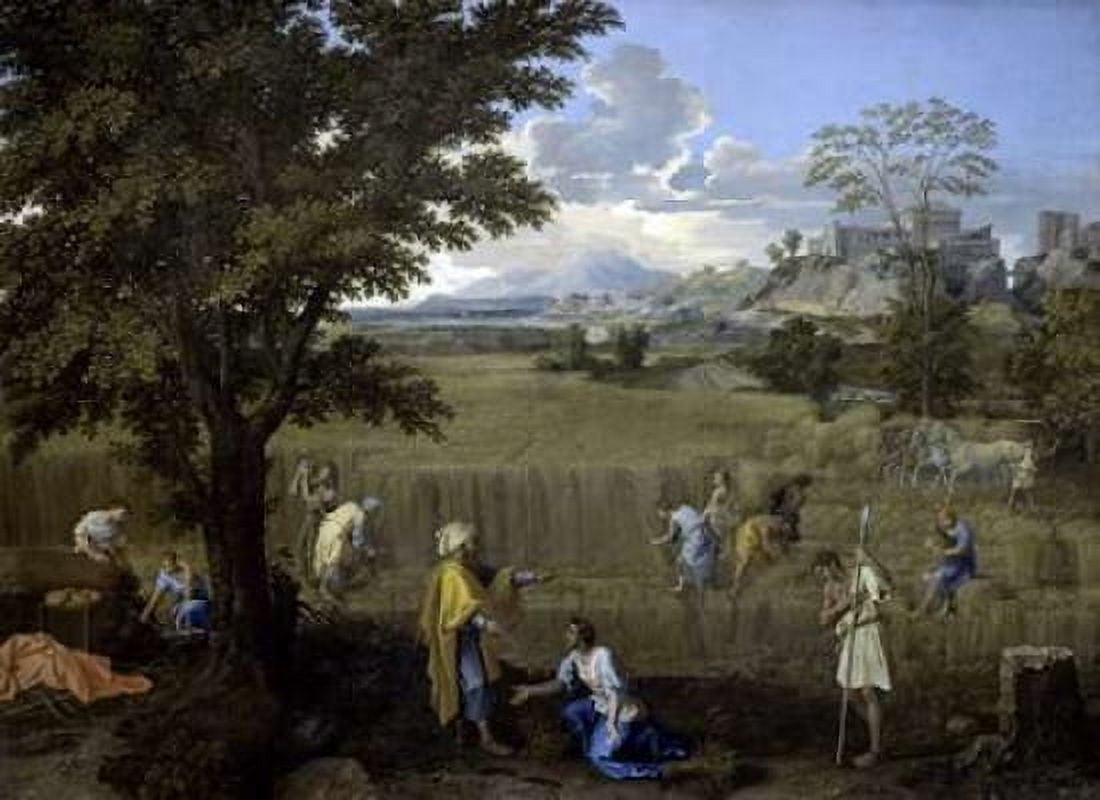 Summer or Ruth and Boaz Canvas Art - Nicolas Poussin (18 x 24)
