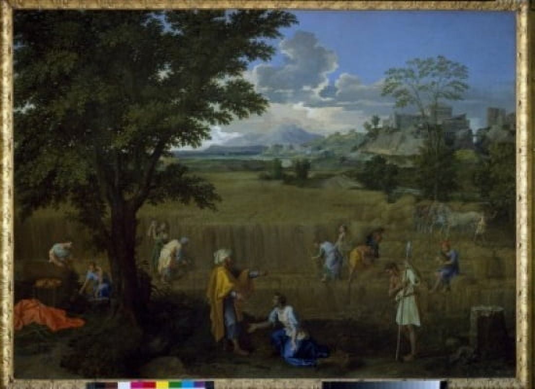 Summer or Ruth and Boaz c 1660 Nicolas Poussin (1594-1665French) Musee du Louvre Paris Canvas Art - Nicolas Poussin (24 x 36)
