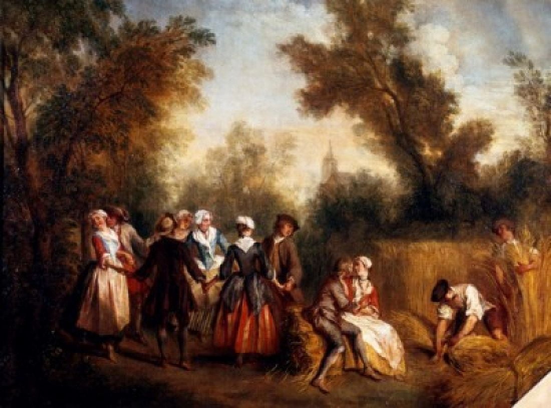 Summer or the Dance by Nicolas Lancret (1690-1743) France Paris Musee du Louvre Canvas Art - Nicolas Lancret (18 x 24)