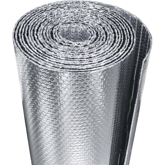 Summer reflective bubble window insulation film, window sun reflector, RV window insulation roll, 24 inches (wide) x 10 feet (long) window insulation kit, RV window coverings