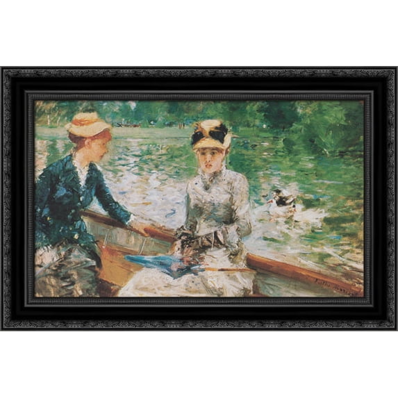 Summer's Day 24x18 Black Ornate Wood Framed Canvas Art by Morisot, Berthe