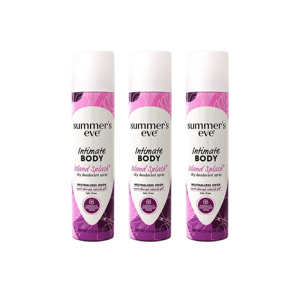 Summer's Eve 5-in-1 Freshening Spray, Net.Wt 2.oz (Island Splash) (3PK)