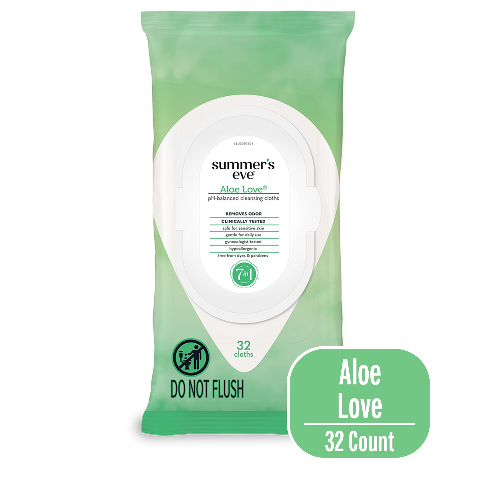 Summer's Eve, Feminine Wipes, Aloe Love 32 Ct, Sensitive Skin