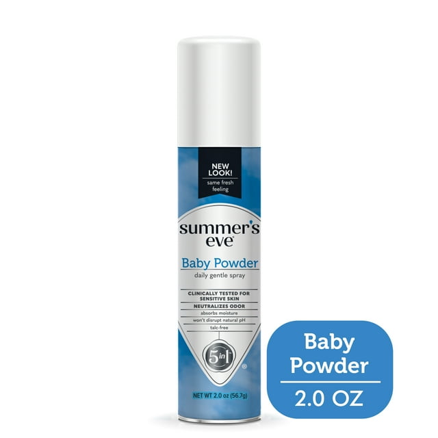 Summer's Eve Baby Powder Daily Gentle Feminine Spray, 2 oz
