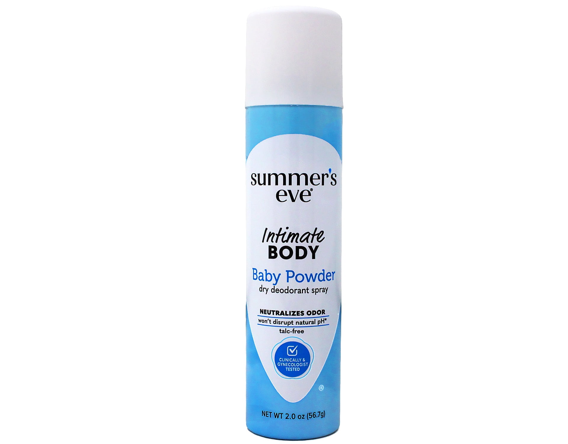 Summer's Eve Baby Powder Freshening Deodorant Spray, 2 Oz (Pack of 9)