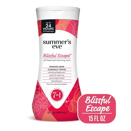 Summer’s Eve Blissful Escape Daily Feminine Wash, Removes Odor, pH Balanced, 15 fl oz