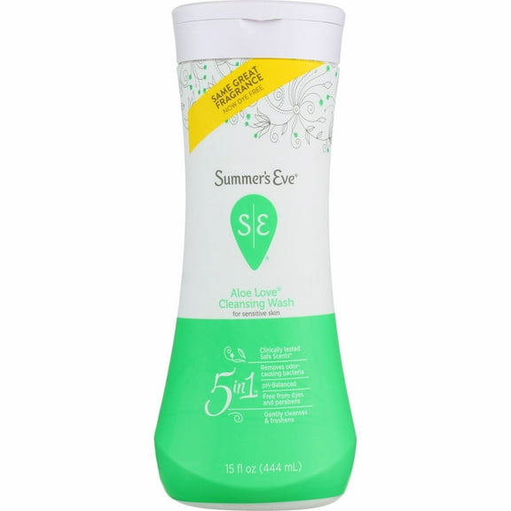 Summer's Eve Cleansing Wash For Sensitive Skin, Aloe Love 15 oz (Pack of 4)