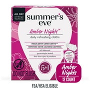 Summer's Eve Cleansing Wipes, Amber Nights with Oat and Shea Extracts, 12 Count