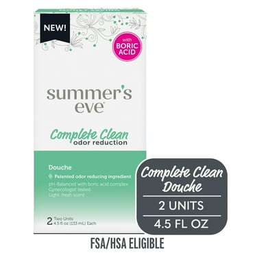 Summer’s Eve Complete Clean Odor Reduction Douche, 2 Units, 4.5 oz Each