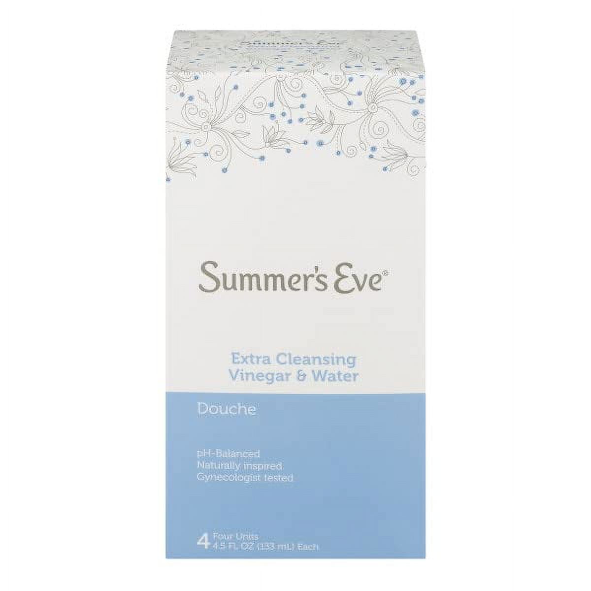 Summer's Eve Douche, Extra Cleansing Vinegar and Water, 4.5 Fl Oz, 4 Ct