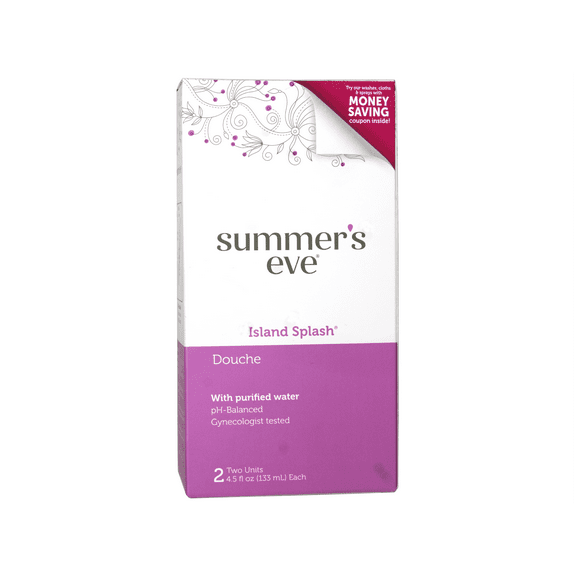 Summer's Eve Douche, Vaginal Douche for Women, Island Splash, 2 Units, 4.5 Oz Each